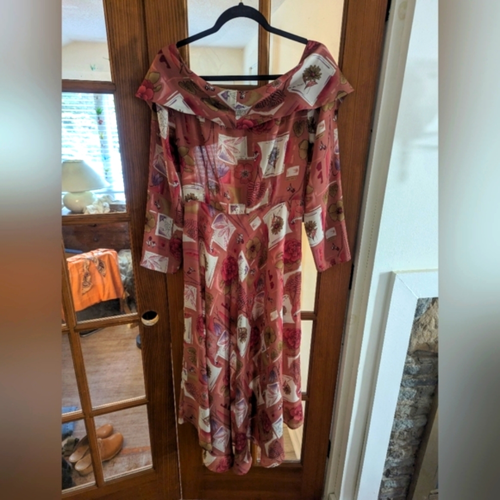 Amazing 90s Dress- Long, Romantic, Off Shoulders. After All Small